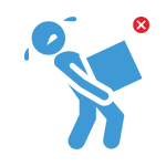 Under heavy furniture (25 lbs+)