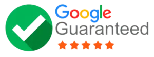 GOOGLE GUARANTEED and Verified Business Rating 4.9
