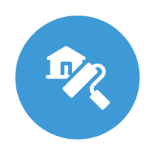 Renovation dust removed from counters, shelves and furniture surfaces