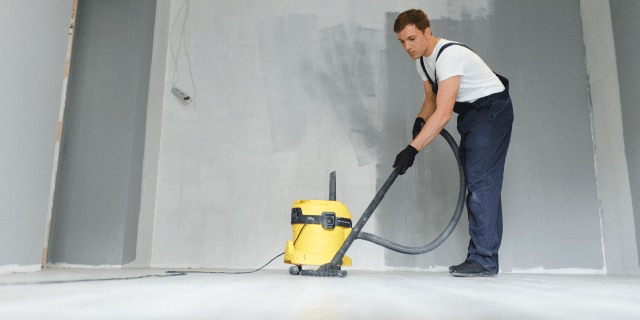 Post-construction cleaning for newly completed townhomes before possession