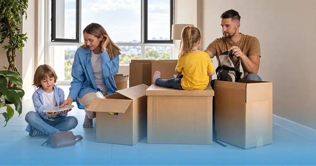 Move-in cleaning before unpacking a new home